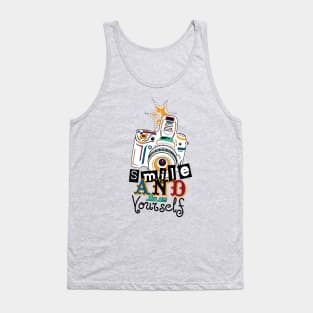 Smile and be Yourself - Colorful Camera Tank Top